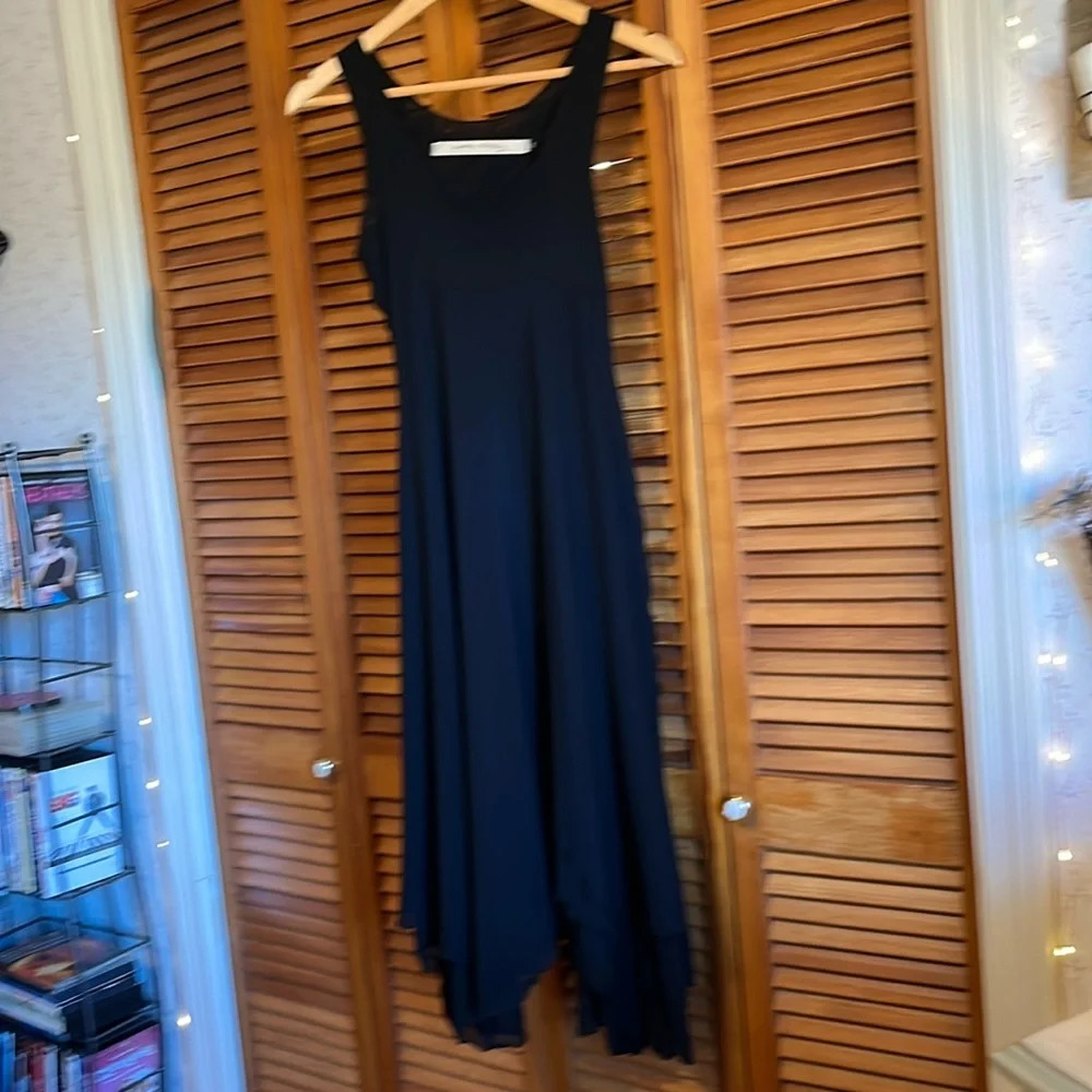 Cynthia Ashby Layered Tank Dress; XS